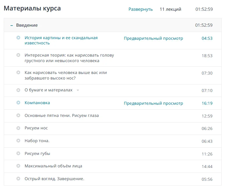 Изображение курса