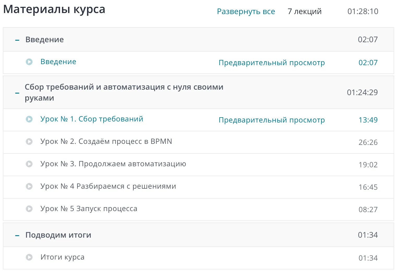 Изображение курса