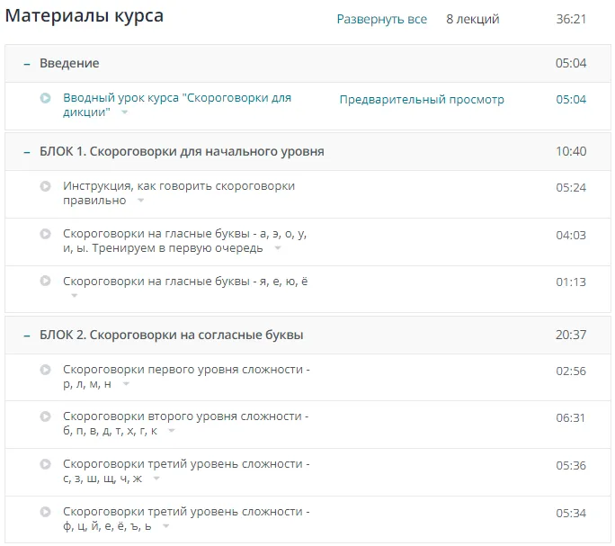 Изображение курса