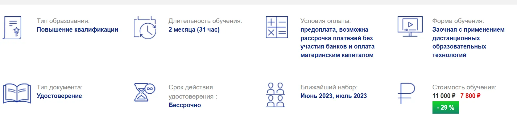 Изображение курса